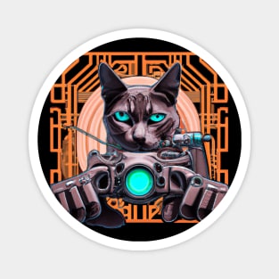 Cyberpunk Kitty Magnet